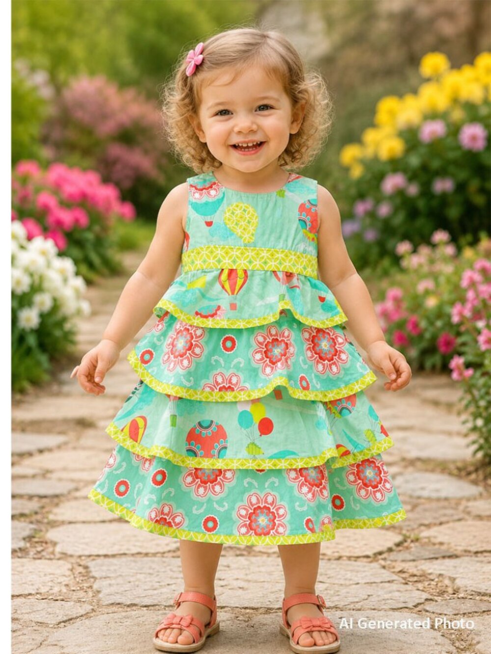 Jelly The Pug Layered Ruffles Dress Size 24 Months